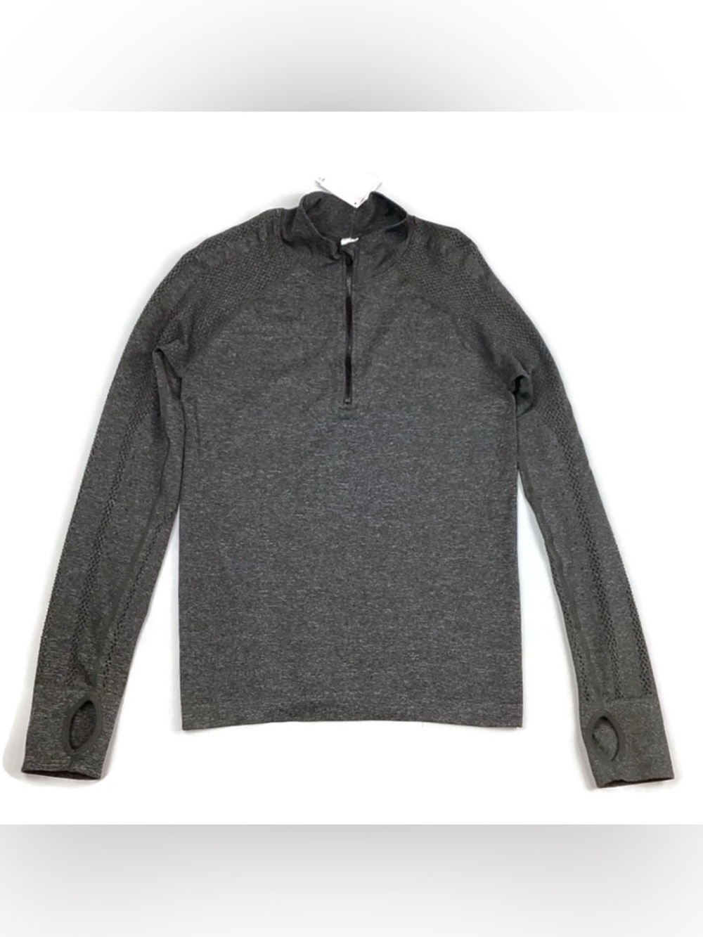 Fabletics Gray Laila Seamless Half Zip Pullover Athletic Top New!